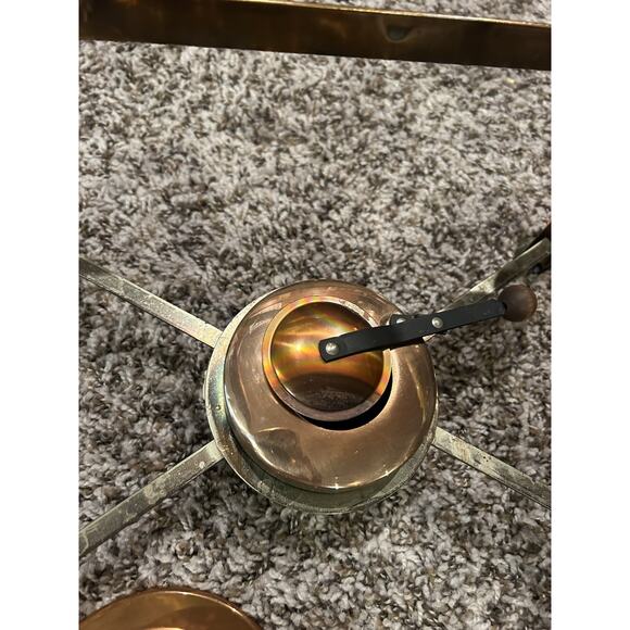 Vtg Chafing Dish Copper Full Pan Tray Rectangle Party Catering 9 X 13 Stainless - Picture 4 of 16